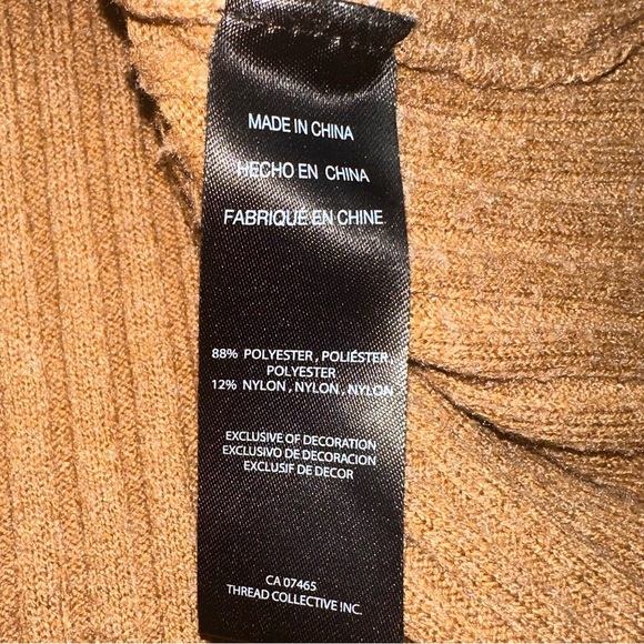 Bebe Rhinestone Logo Ribbed Long Sleeve Crewneck Y2K 90’s Sweater Top - Size L - Picture 5 of 7